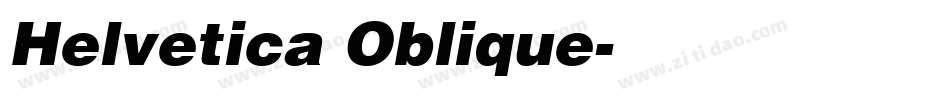 Helvetica Oblique字体转换